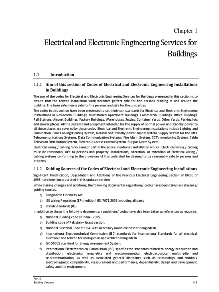 Part 8 Chap 1 Electrical And Electronic Services Pdf Electrical