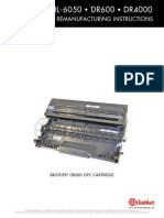 Brother HL-6050 - DR600 - DR4000: Opc Cartridge Remanufacturing Instructions