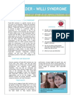 Prader-Willi Syndrome Fact Sheet