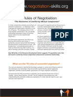 10 Rules of Negotiation