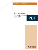 BTK - Bacillus: Thuringiensis Subspecies Kurstaki