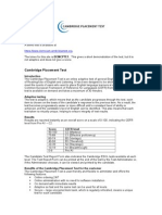 Cambridge Placement Test Setup Guide