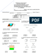 Examen de Matematicas 2 3er Bimestre