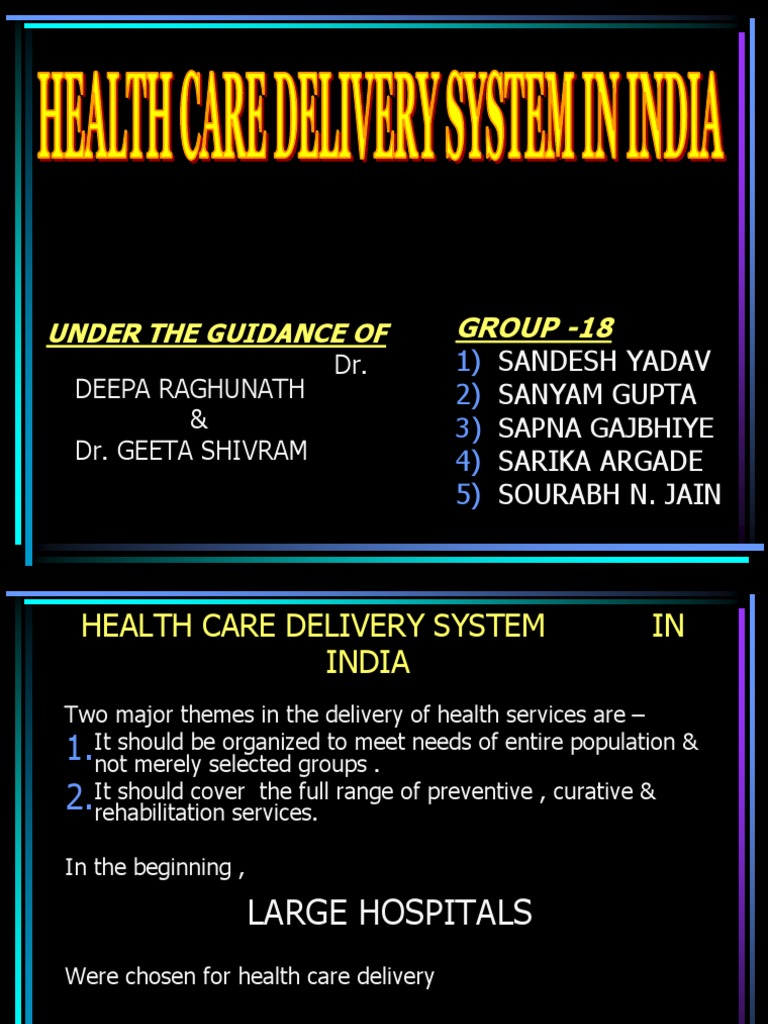 Urban health care delivery system in india slideshare image