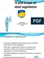 Nature and Scope of Delegated Legislation