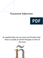 Possessive Adjectives and Pronouns Senor Jordan Version of The Lesson