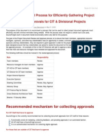 Recommended Process For Efficientlyocument Approvals For CIT & Divisional Projects