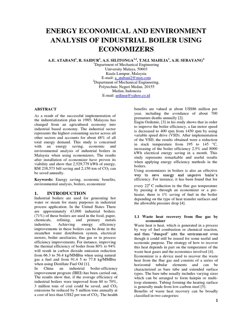 Economizer PDF Boiler Natural Gas