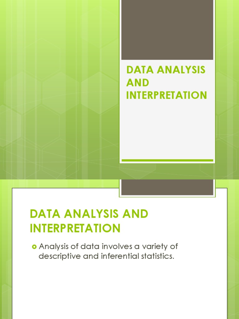 Data Analysis AND Interpretation | PDF | Science & Mathematics