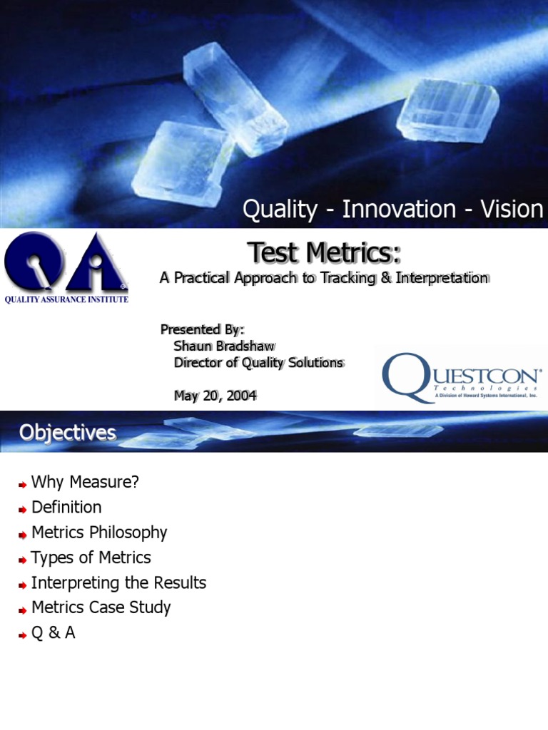 Effective Test Metrics for Software Quality | PDF | Software Testing ...