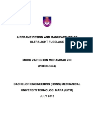 Degree Fyp Thesis Strength Of Materials Flight Instructor