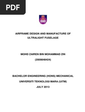 Degree Fyp Thesis Strength Of Materials Flight Instructor