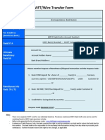 SWIFT/Wire Transfer Form: Intermediary Bank Field 56 A