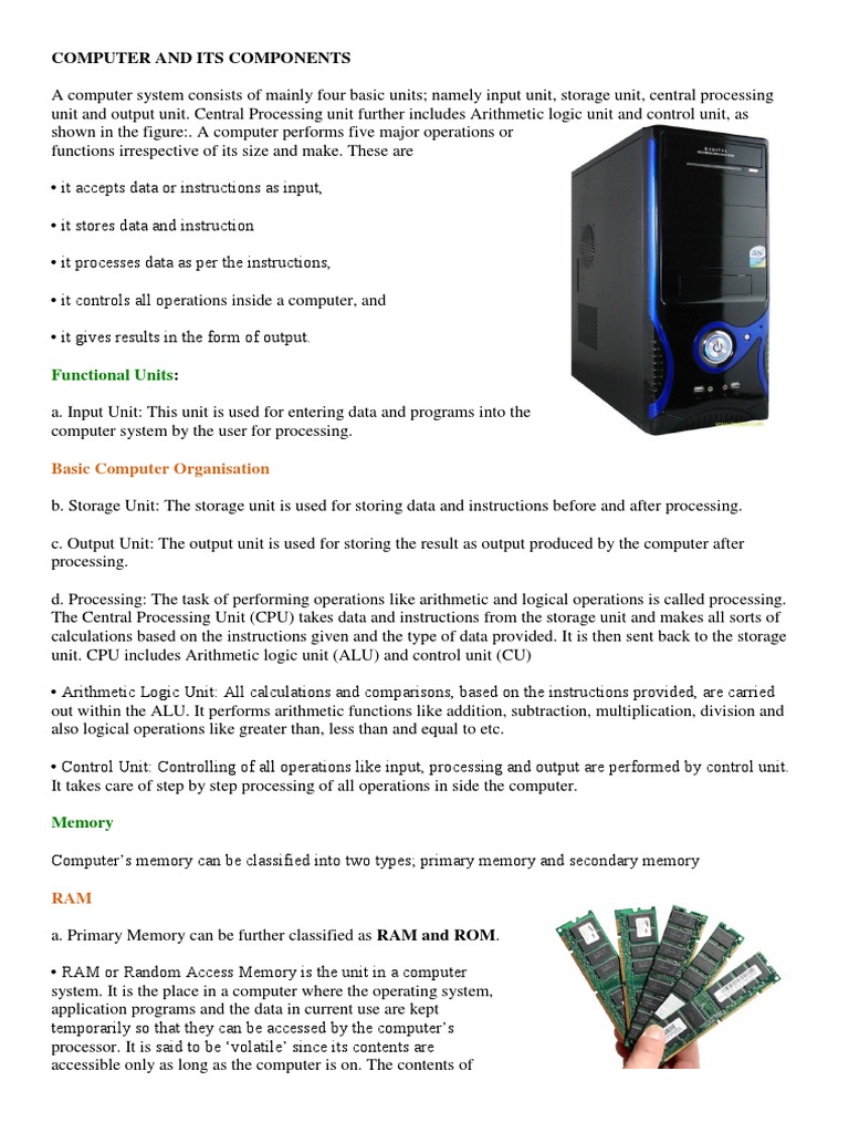 Computer and Its Components | PDF | Business