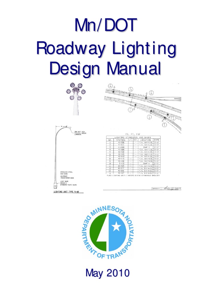 2010 Roadway Lighting Design Manual2 PDF Lighting Traffic