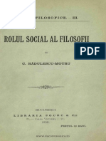 C.radulescu-Motru, Rolul Social Al Filosofiiotru, Buc.,1899.