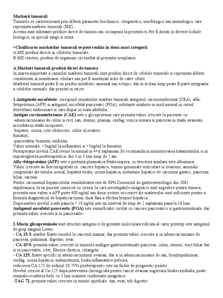 Markerii Tumorali | PDF