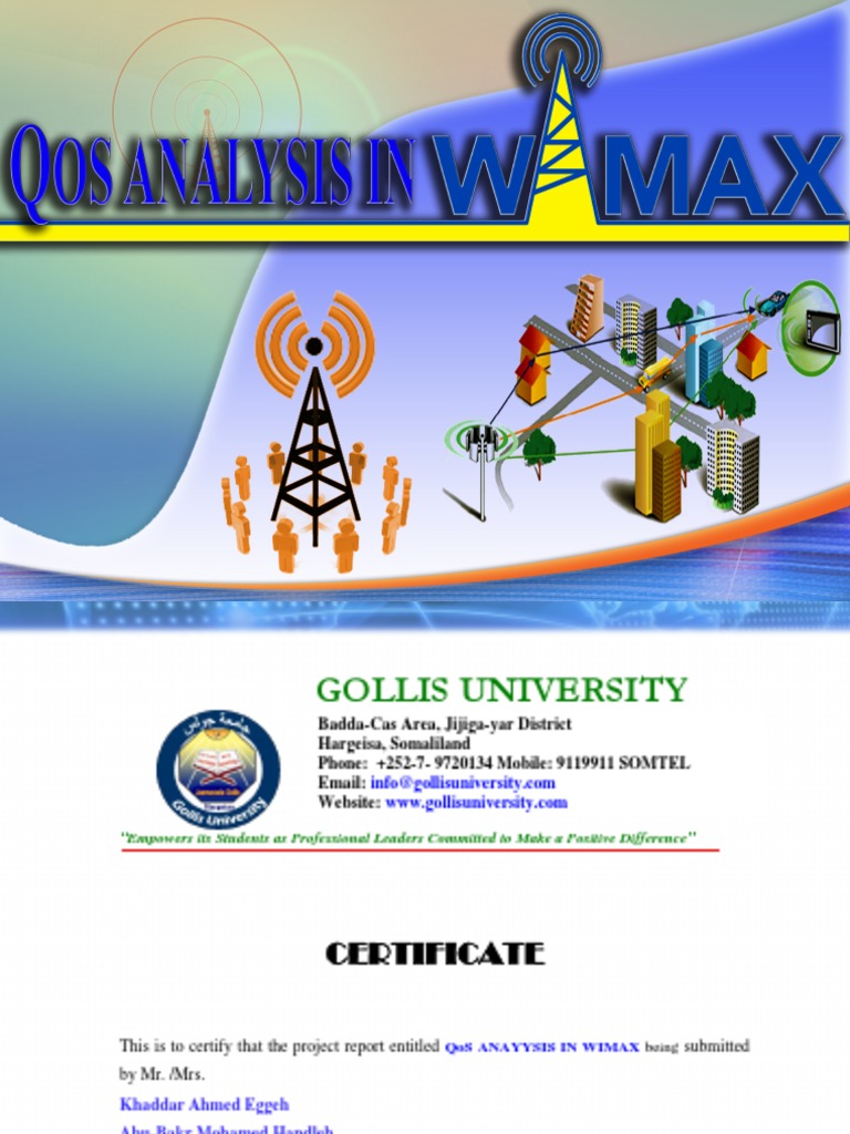 Mini Project Qos Analysis of WiMAx | PDF | Wi Max | Orthogonal ...