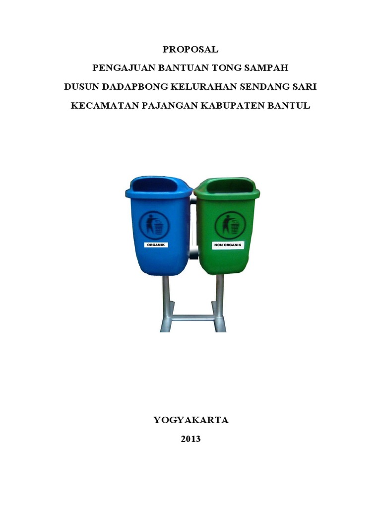 Proposal Permohonan Bantuan Tempat Sampah Untuk Sekolah