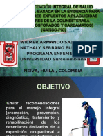 Guía de Atención Integral de Salud Ocupacional Basada en La Evidencia para Trabajadores Expuestos A Plaguicidas Inhibidores de La Colinesterasa