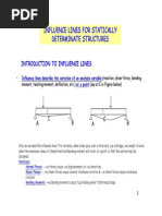 Influence Lines for Beam Analysis | PDF | Beam (Structure) | Classical ...
