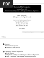 Numerical Optimization: Lecture Notes #24 Nonlinear Least Squares - Orthogonal Distance Regression