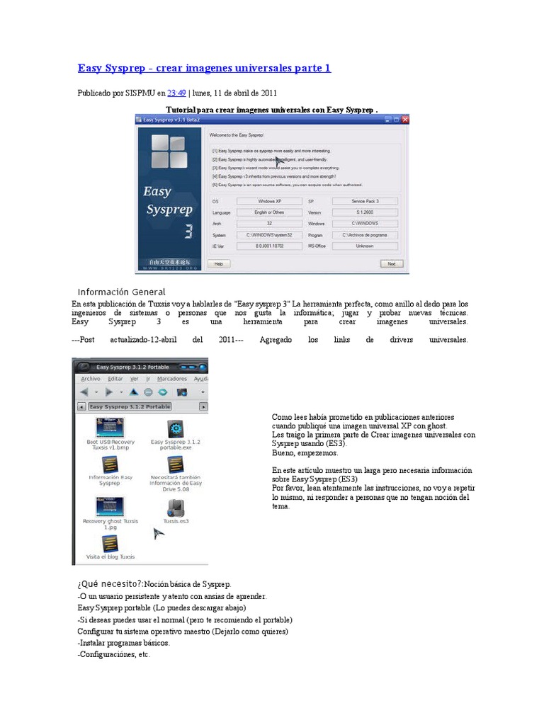 Easy Sysprep | PDF | Informática y tecnología de la información ...