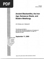 Ancient Blacksmiths, The Iron Age, Damascus Steels and Modern Metallurgy