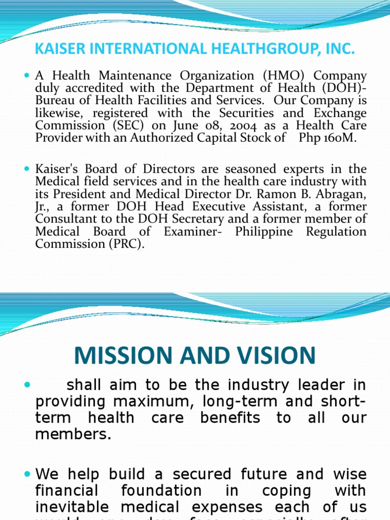 Kaiser International Healthgroup Overview | PDF | Physical Examination ...