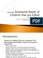 Social Emotional Needs of Children That Are Gifted