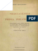 R.descartes, Meditationes de Prima Philosophia, Buc.,1937.