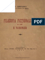 St.zissulescu,Filosofia Fictionalista a Lui H. Vaihinger,Buc.,1939.