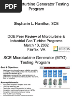 Micro Turbine Testing Program