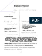 WONDERS OF THE WAYBACK MACHINE versus ST JUDE of lost causes against the IRS in re USDC District of CONN in Re Counterclaim Common Law Claim of  Benjamin Green III v US and IRSs