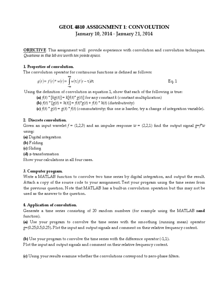Convolution Techniques for Students | PDF | Computers
