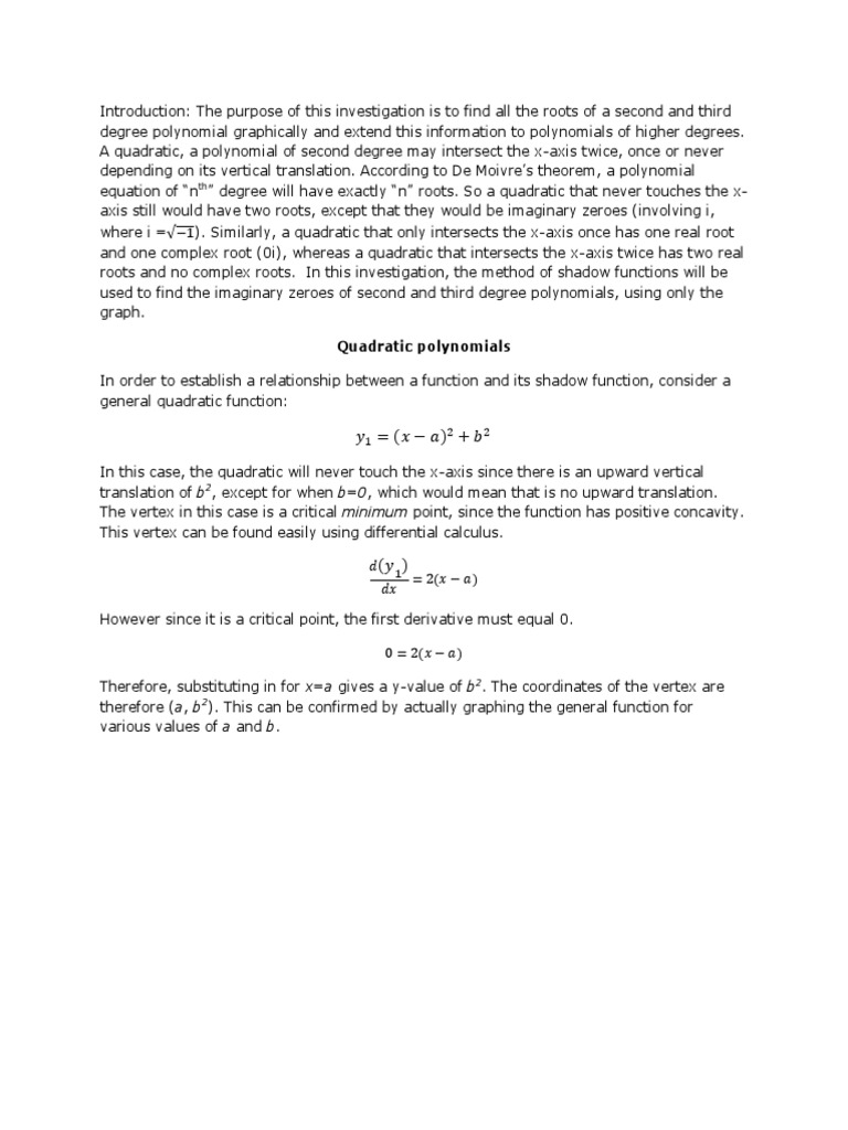 Functions with strange graphs  Quadratic Equation 