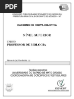 Concurso Peixoto Azevedo Cad Professor Biologia
