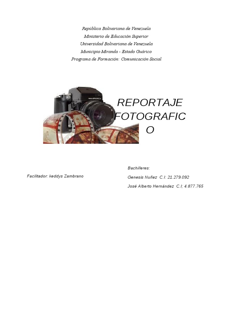 Reportaje Fotografico PDF Fotografía aérea Publicación