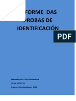 Informe Das Probas de Identificación