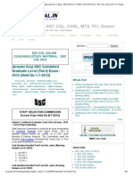 (Answer Key) SSC Combined Graduate Level (Tier-I) Exam - 2012 (Held on 1-7-2012) _ SSCPORTAL