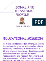Personal Profile For Weebly 2014