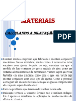 MATERIAIS - Cálculo de Dilatação Térmica