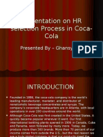 Presentation On HR Selection Process in CocaCola
