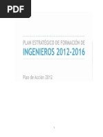 Plan Estrategico Formacion Ingenieros 2012 2016