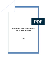 Resume Materi Pembelajaran Aplikasi Komputer