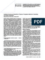 Insufficient Accuracy and Specificity of Polyanion Precipitation Methods For Quantifying Low-Density Lipoproteins