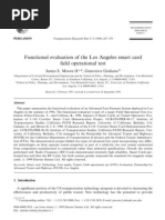 Functional Evaluation of The Los Angeles Smart Card ®eld Operational Test