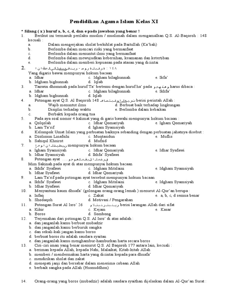 Sikap Perilaku Orang Islam Yang Tergolong Sabiqun Bil Khairat