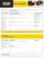 Lesson Plan Template: Standards/Objectives