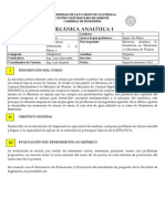 Programa de Mecanica Analtica 1 - Julio 2012